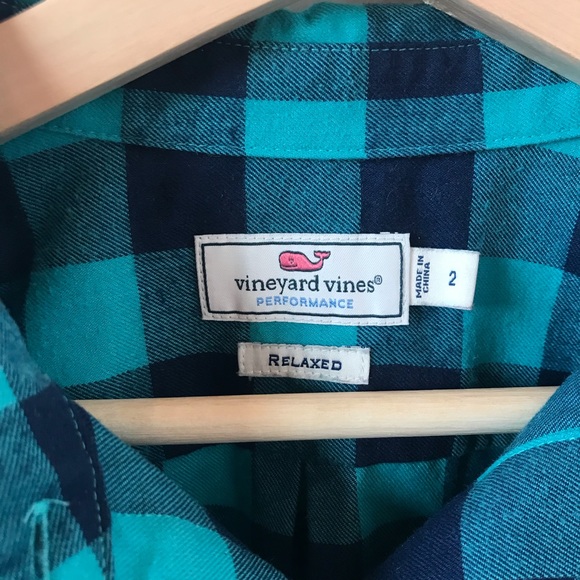 Vineyard Vines flannel buffalo check button down - Picture 3 of 6